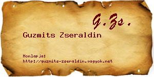 Guzmits Zseraldin névjegykártya